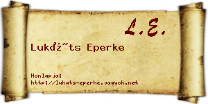 Lukáts Eperke névjegykártya